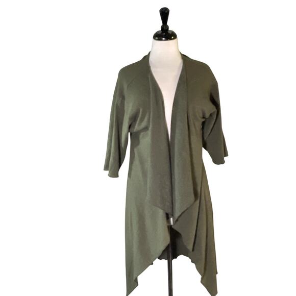 Lularoe Duster Cardigan Sweater Solid Olive Green Small EUC - Picture 1 of 8